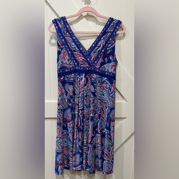 EUC Inc sleeveless dress. Beautiful colors. Size large - Picture 1 of 4